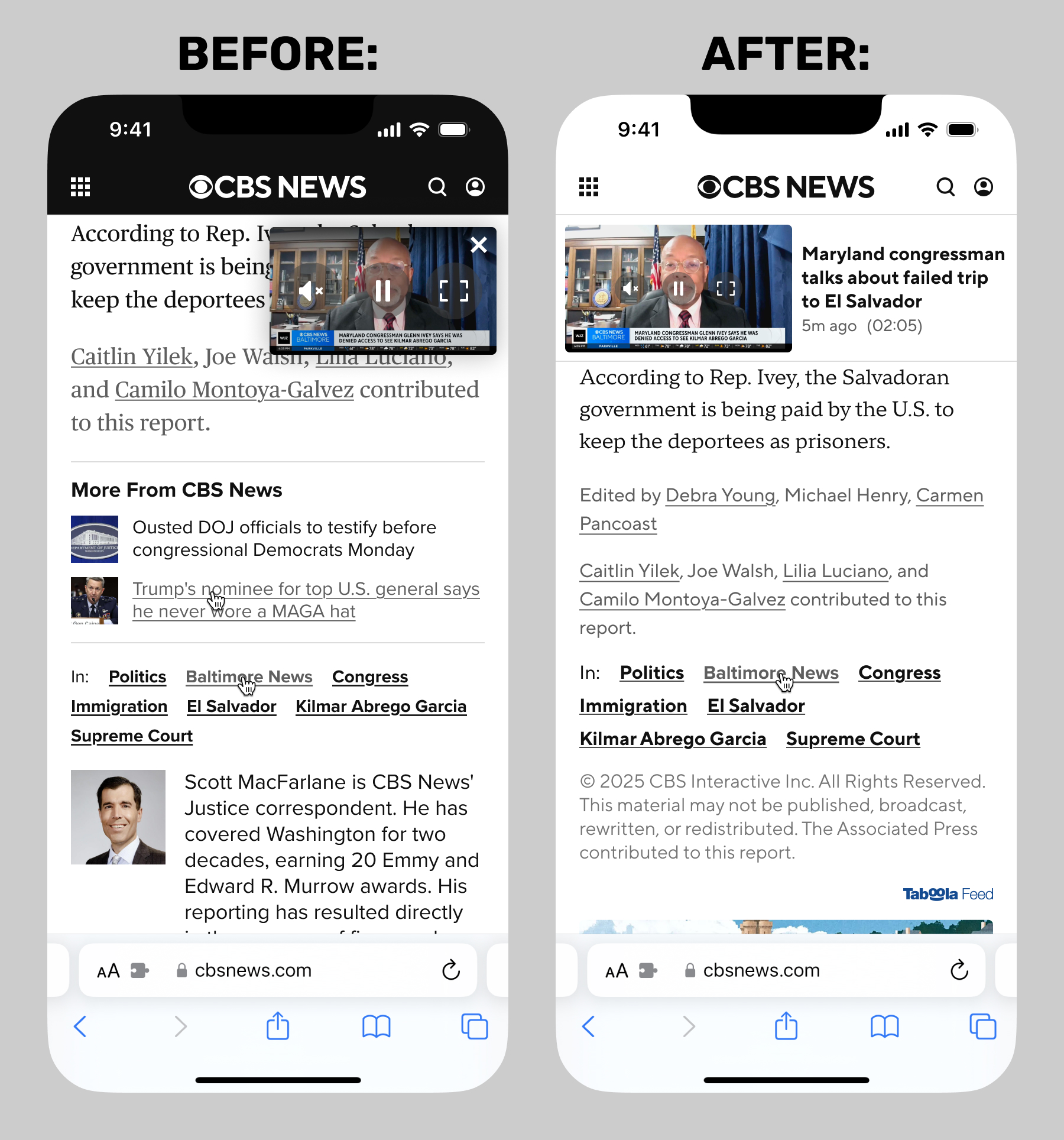 CBS News article footer
