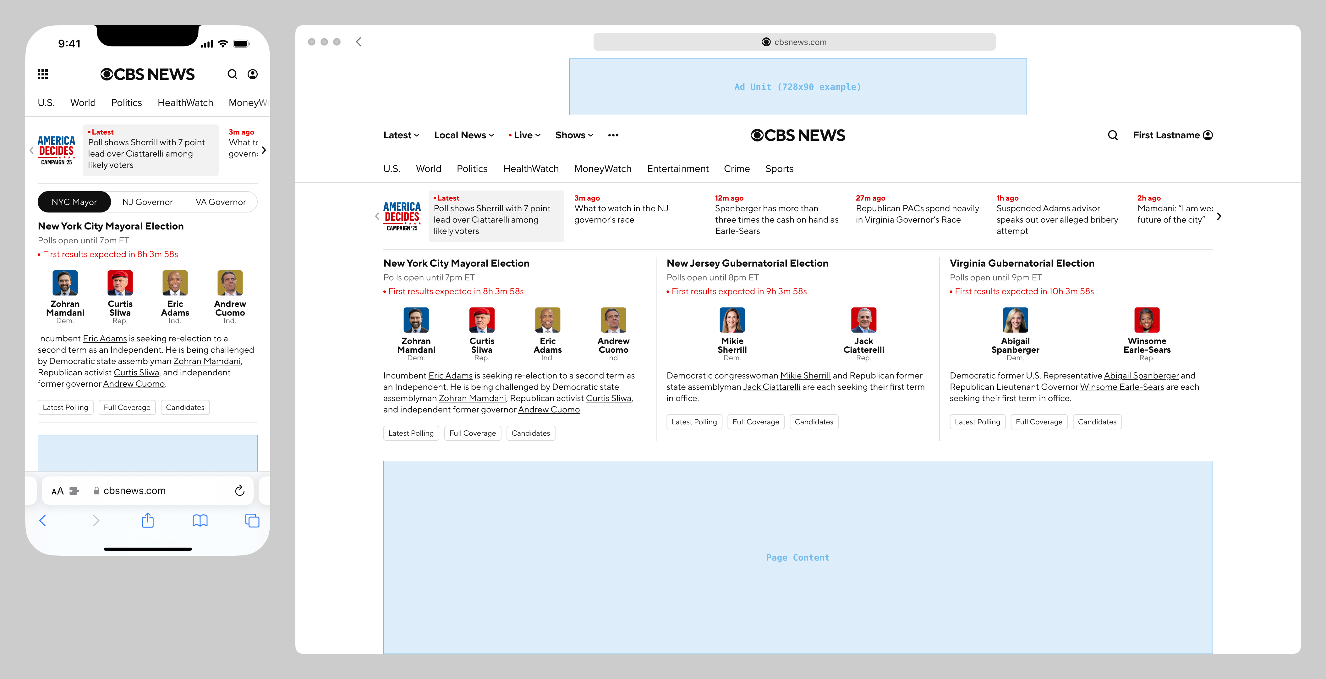 CBS News: 2025 Elections-at-a-Glance component