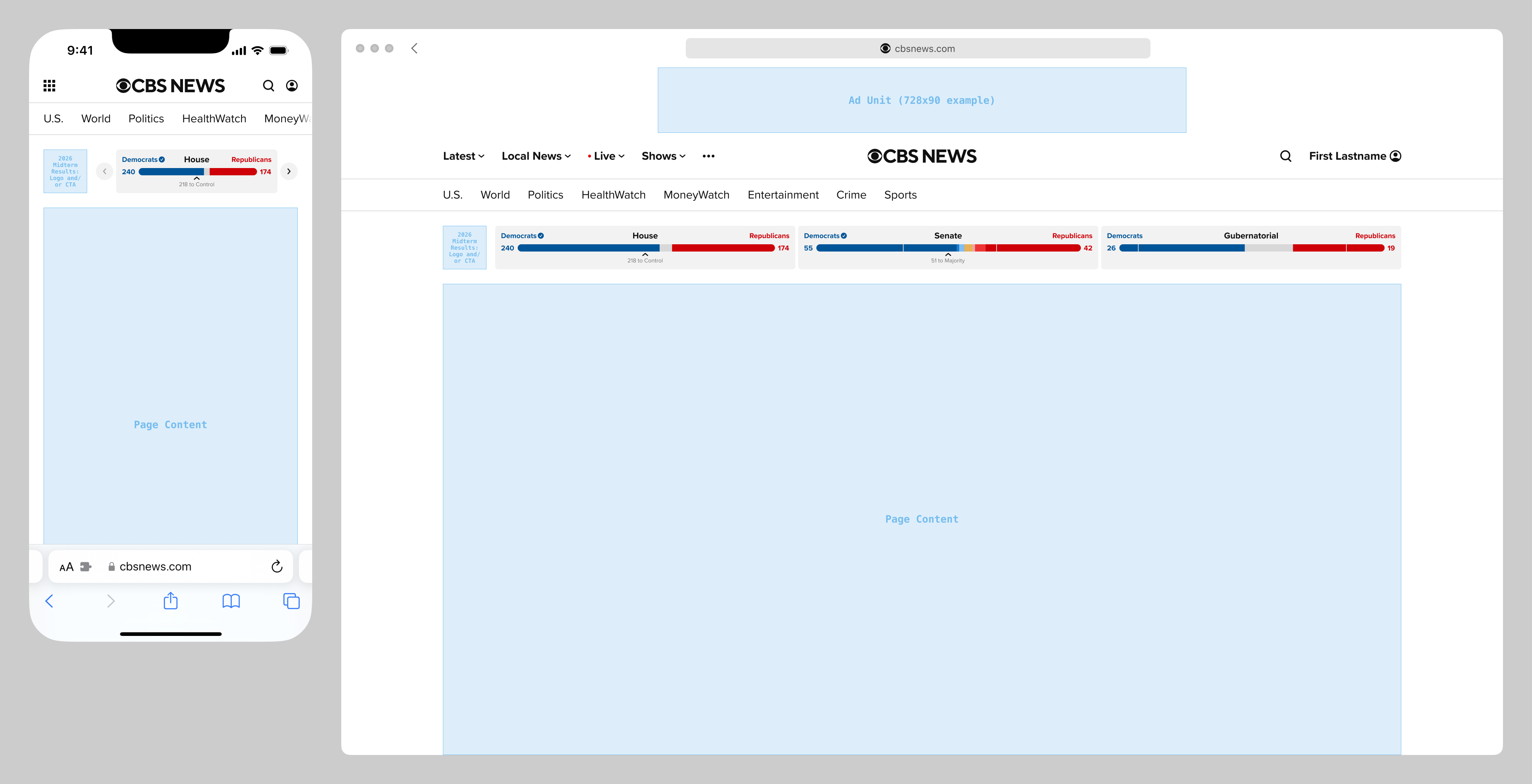 CBS News: 2024 Elections-at-a-Glance component