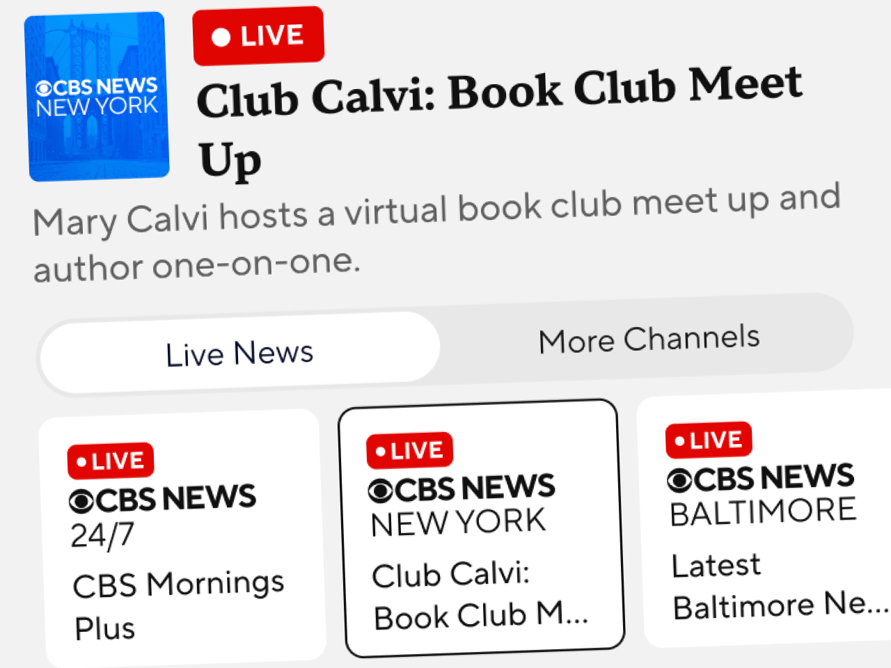 CBS News Watch Experience
