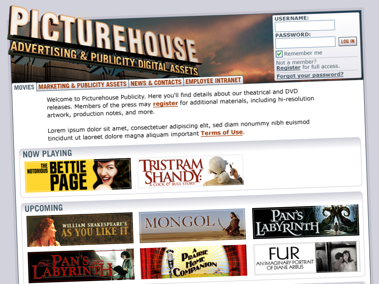 Picturehouse Extranet