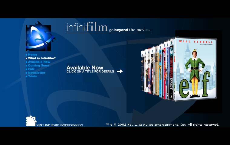 infinifilm - Exclusive Content Screen