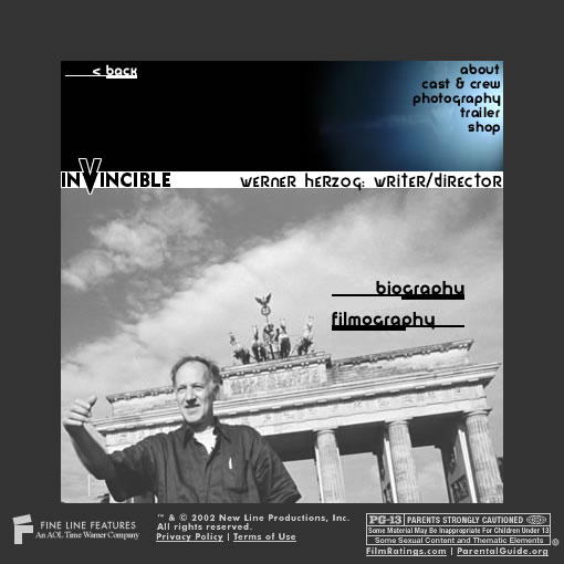 Invincible - Cast & Crew Screen