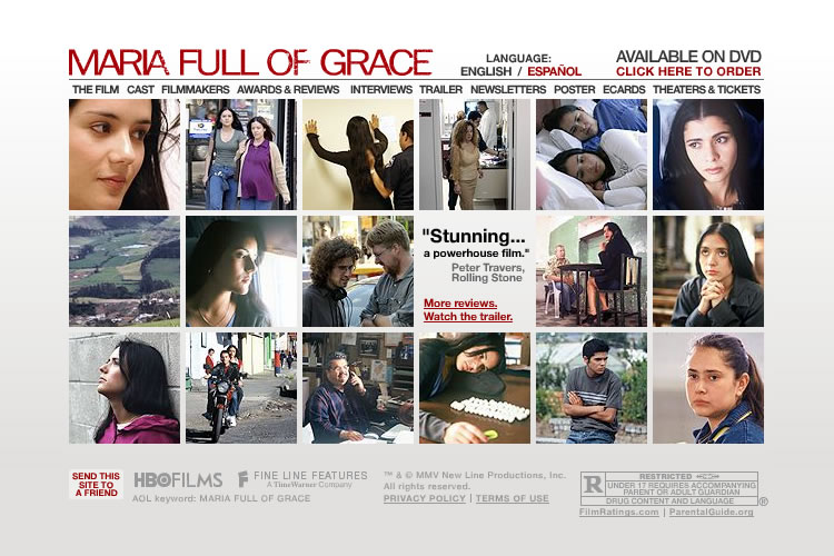 Maria Full of Grace - Home Screen