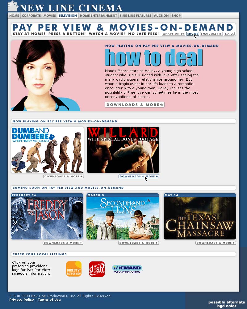 New Line Cinema - PPV