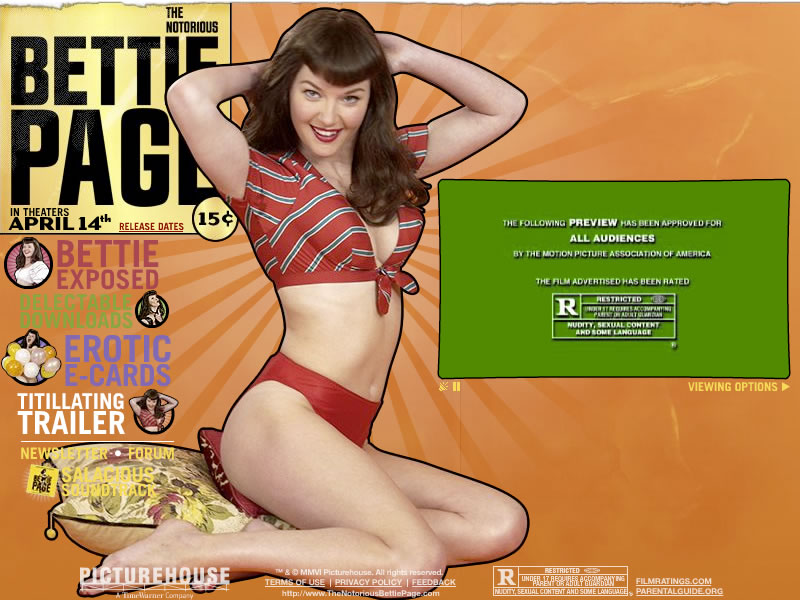 The Notorious Bettie Page - Trailer Screen