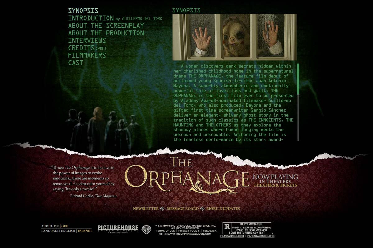 The Orphanage - About the Film Screen