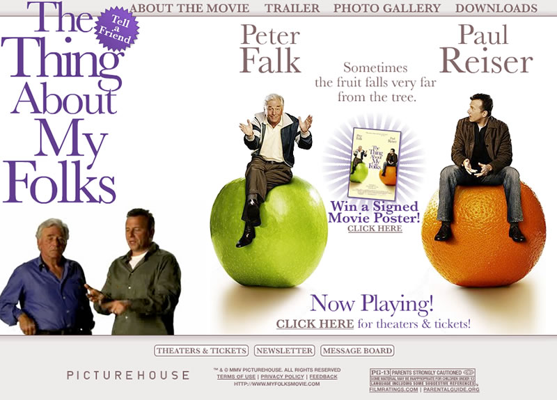 The Thing About My Folks - Home Screen