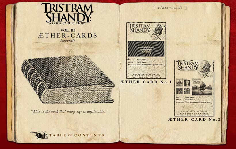 Tristram Shandy - Ecards Screen
