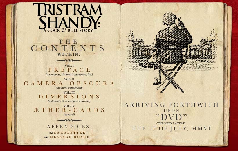 Tristram Shandy - Home Screen