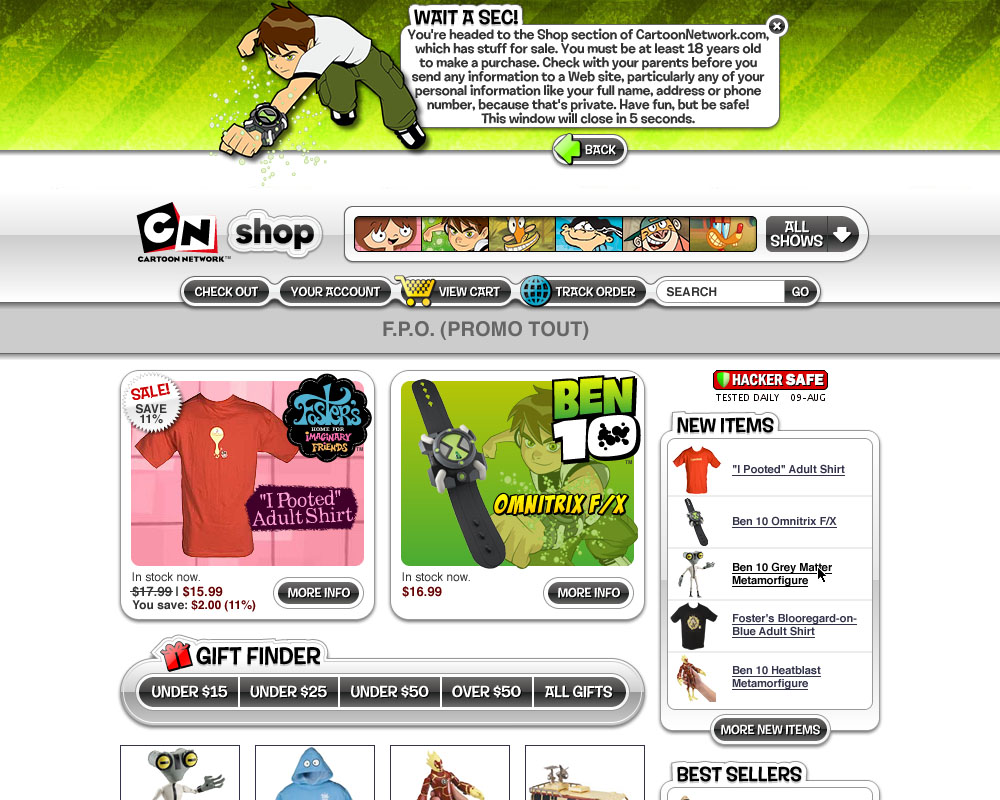 Cartoon Network Shop - Homepage