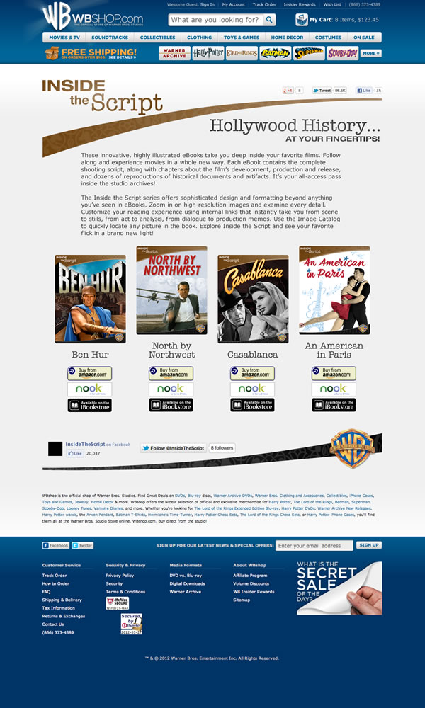 WBshop.com - Script Screen